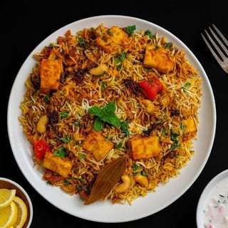 Paneer ghee roat biryani