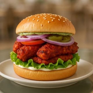 chicken 65 burger