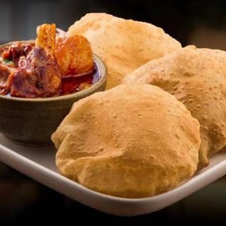 Poori + Goat curry